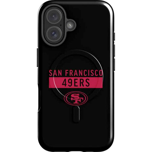 NFL San Francisco 49ers Black Performance Series iPhone 16 Plus Magsafe Impact Case